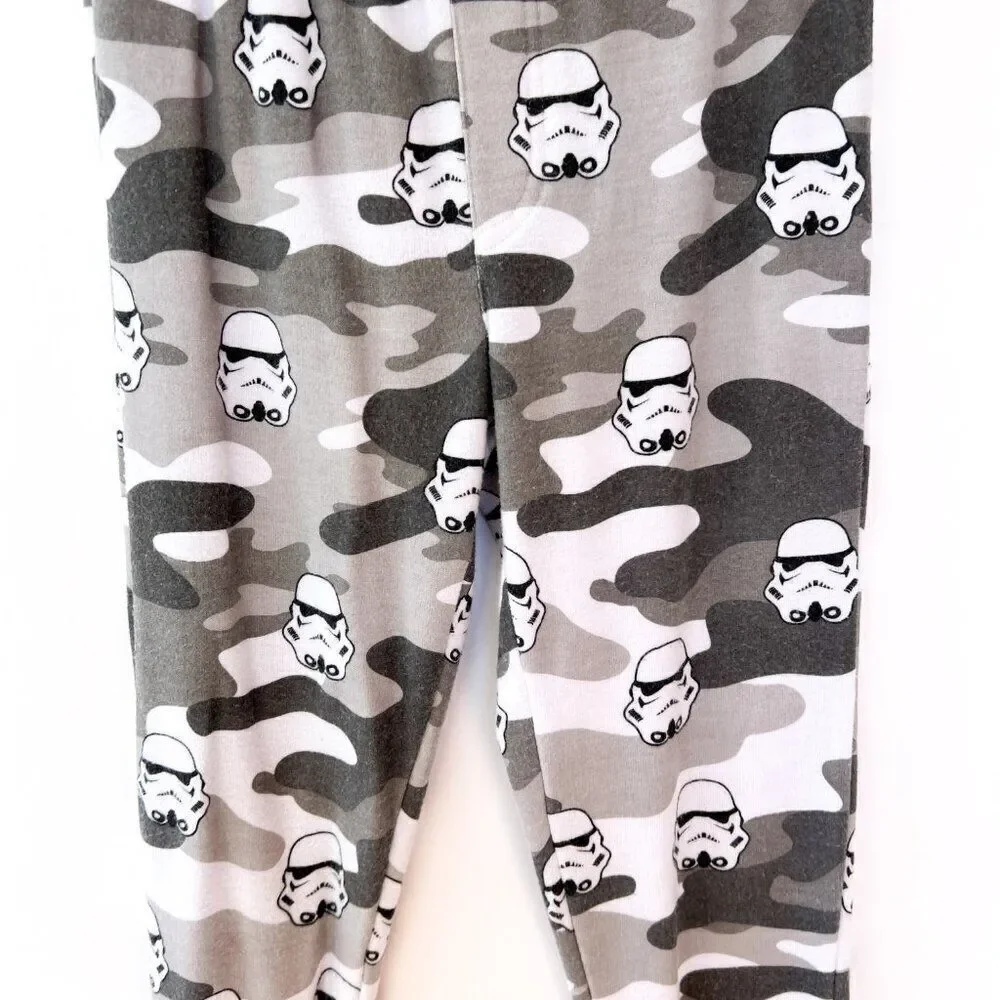 NWT Chaser Star Wars  Grey Camo Stormtrooper Toss Slouchy Pant Kids Size 8